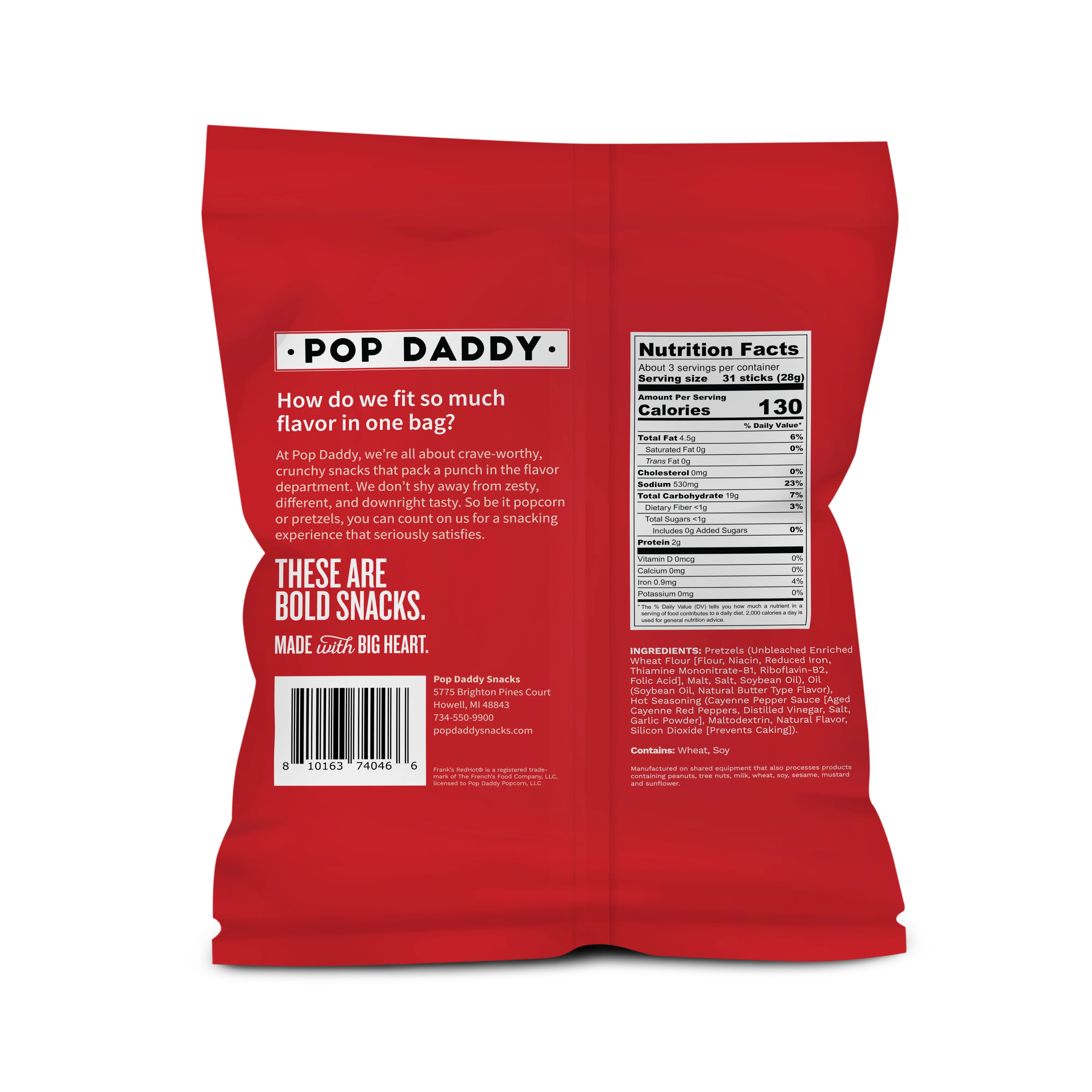 Frank's RedHot Seasoned Pretzels 3 oz - Image 2