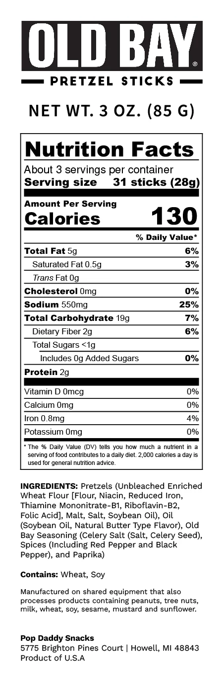 OLD BAY Seasoned Pretzels 3 oz - Image 3