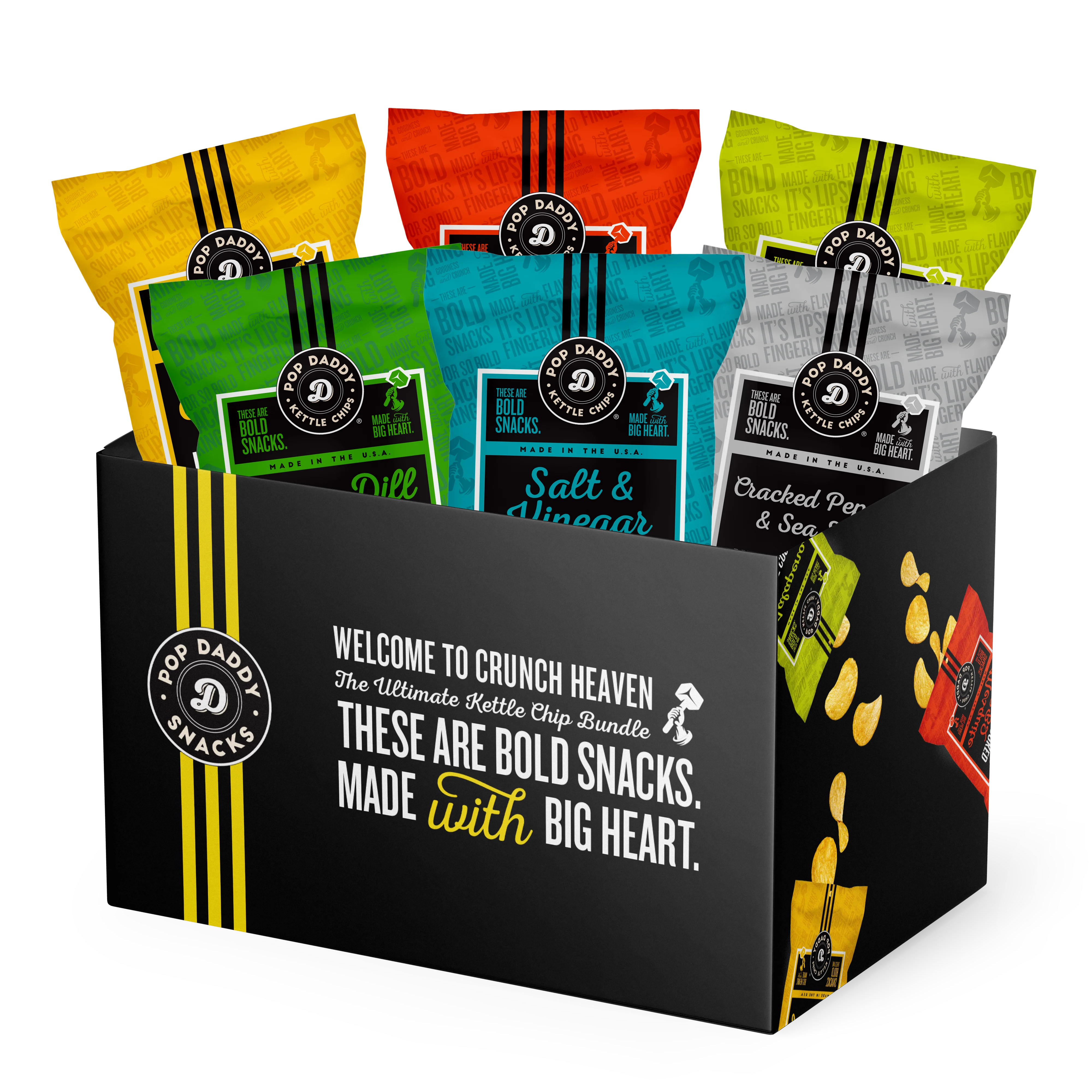 Pop Daddy Kettle Chip Bundle - 6 pack