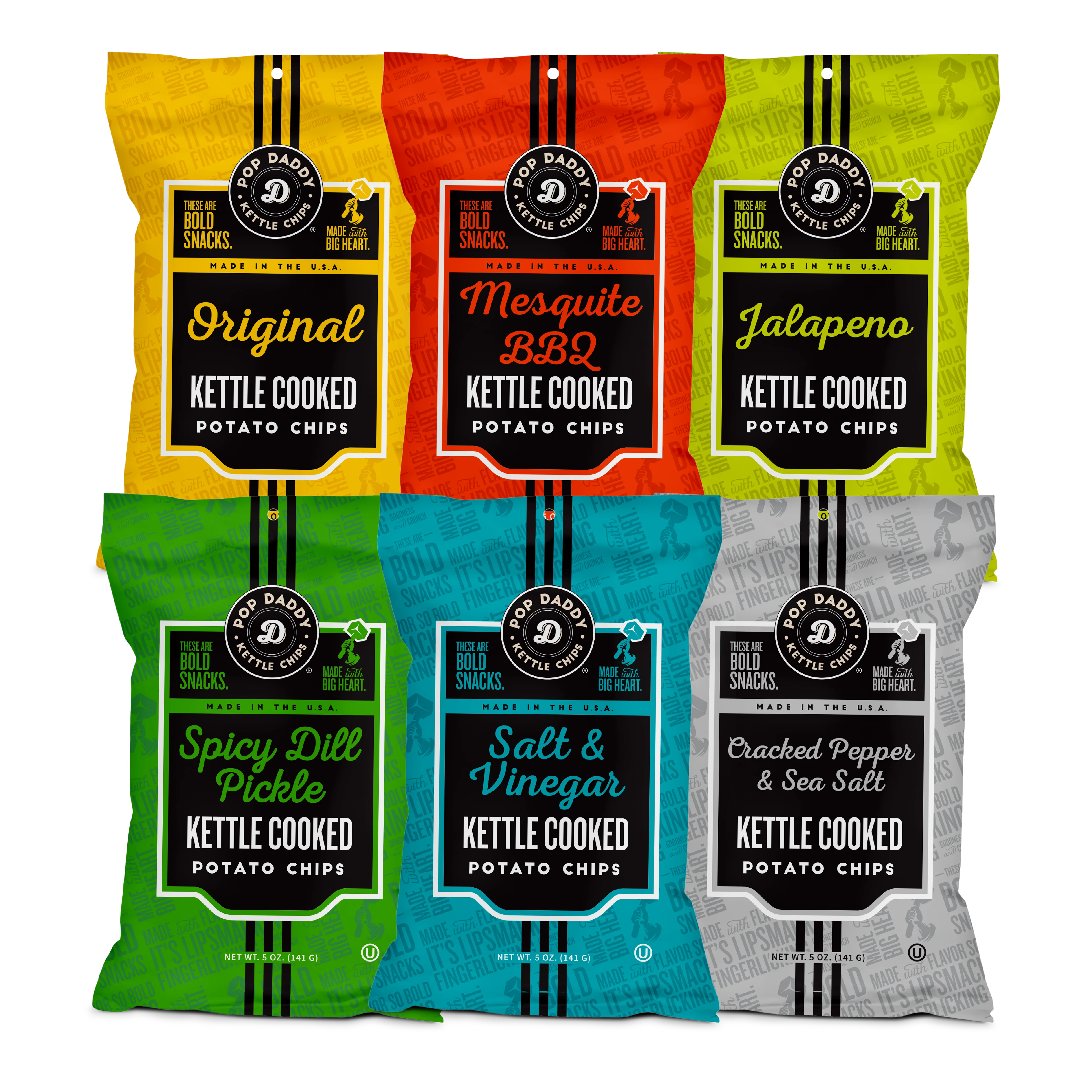 Pop Daddy Kettle Chip Bundle - 6 pack - Image 2