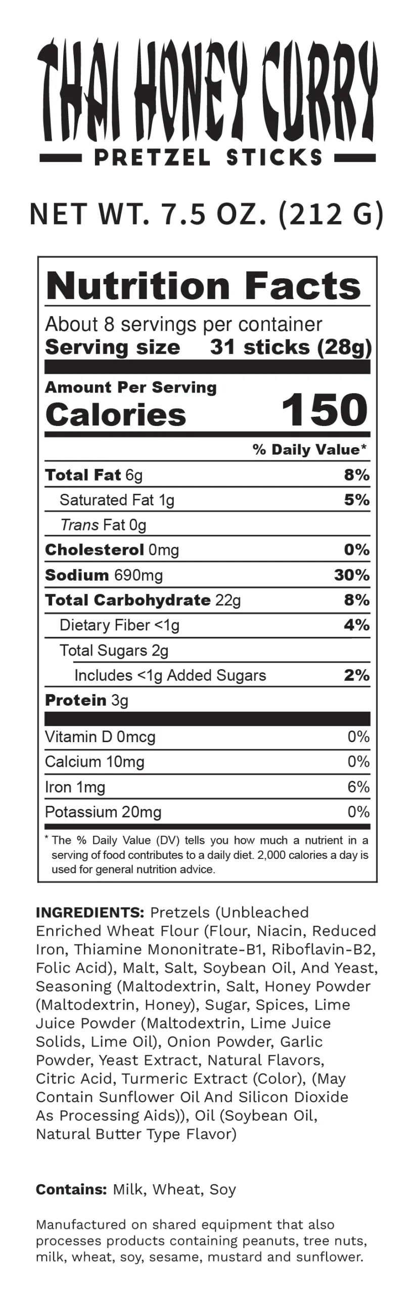 Thai Honey Curry Seasoned Pretzels - Image 3