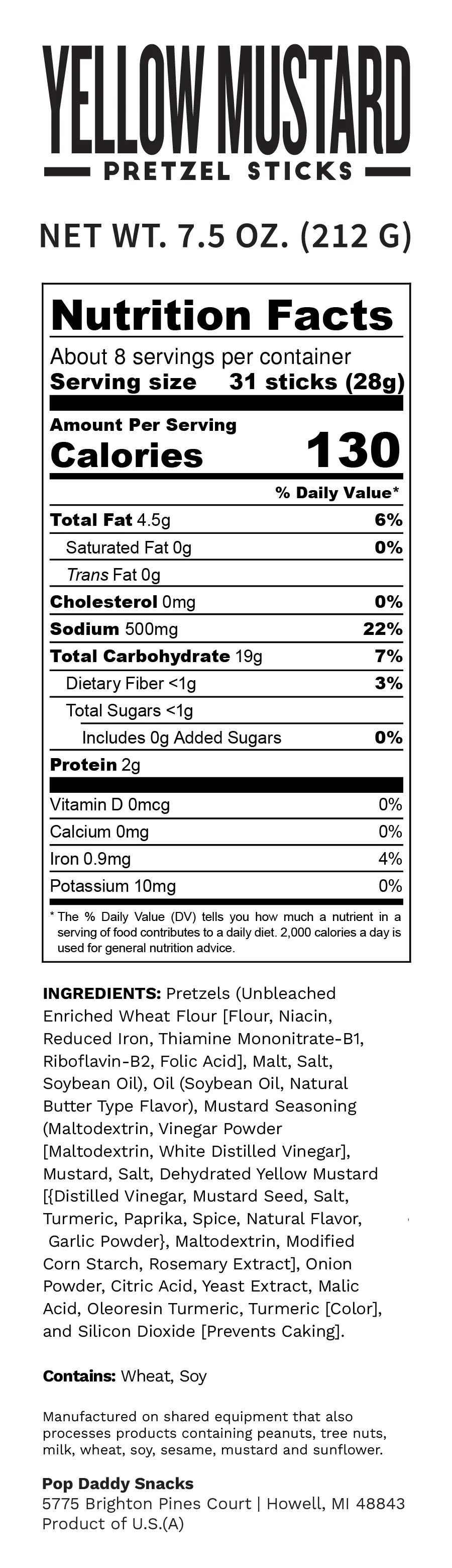 Yellow Mustard Seasoned Pretzels - Image 3